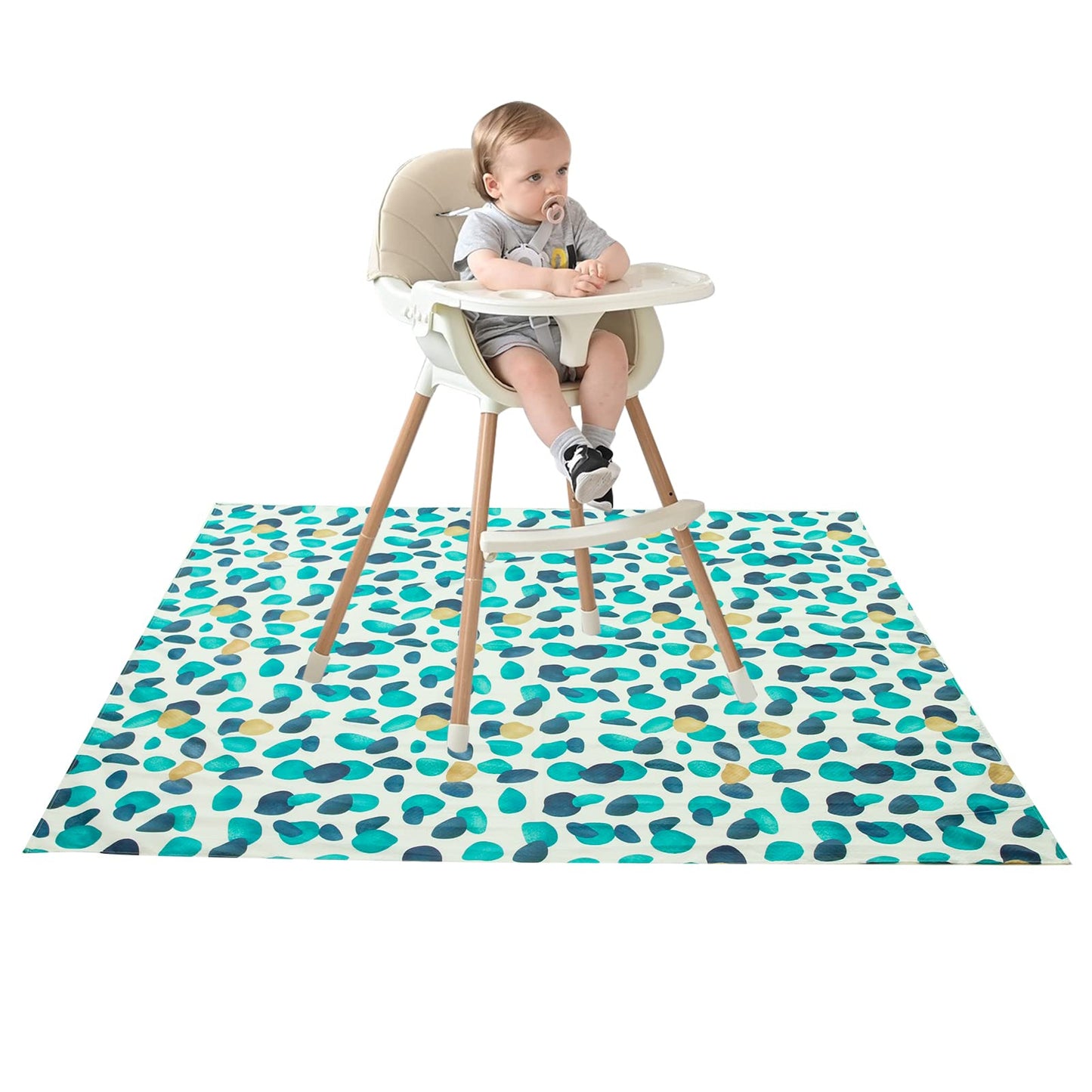 Joyo Roy 135X140 Cm Baby Floor Mat Splat Mat High Chair Mat Waterproof Mat Play Mat For Toddlers Splat Mat For Under High Chair