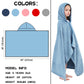 Hiturbo Kids Hooded Fleece Towel: Soft Plush Bath Blanket - Warm Swim Cover Up - 50'X30' Pool Beach Towel Wrap For 3-12 Yrs (B