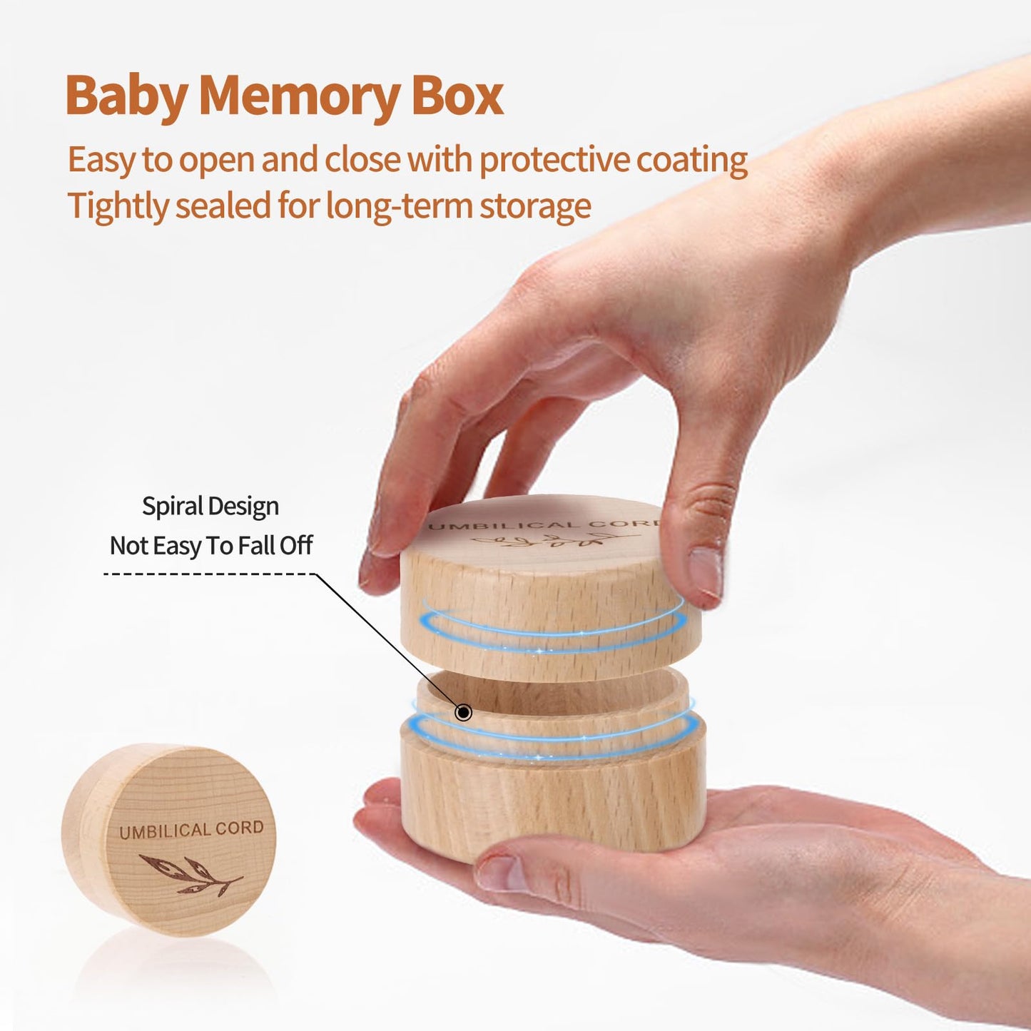 Hjkemi Umbilical Cord Keepsake Box For Umbilical Cord Storage Baby Keepsake Box Carved With Umbilical Cord As Baby Memory Box Fo