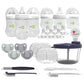Anti Colic Baby Bottle Starter Set - 22 Pieces, Medium & Slow Flow Nipples, Infant Pacifiers, Formula Dispensers & More - Baby B