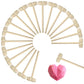 50 Pcs Mini Wooden Hammers for Breakable Chocolate Bulk, Natural Wood Toy Mallets for Kids