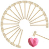 50 Pcs Mini Wooden Hammers for Breakable Chocolate Bulk, Natural Wood Toy Mallets for Kids