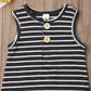 Iddolaka Newborn Summer Baby Boy Girl Romper Bodysuit Jumpsuit Playsuit One Piece Outfit Clothes (A-Gray Stripes, 0-6 Months)