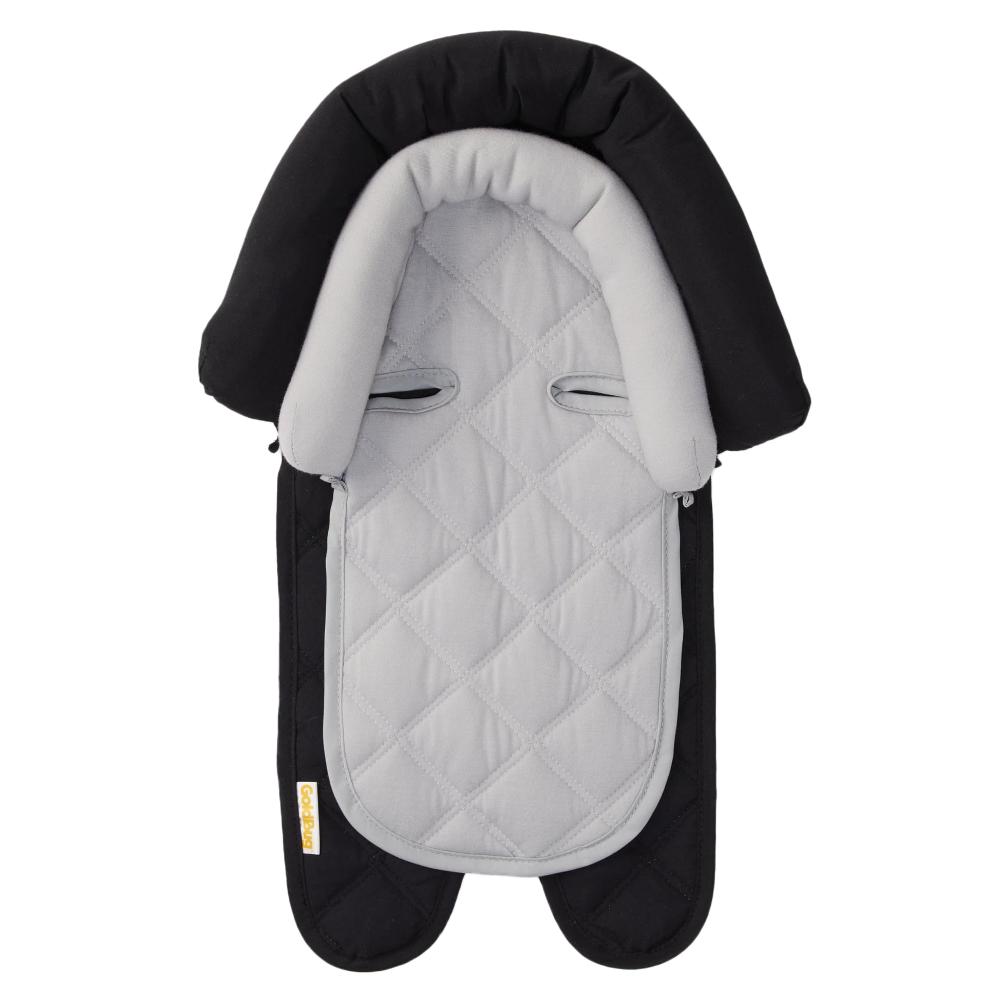 GoldBug Baby & Toddler 2-in-1 Duo Head Support for Car Seats - Black