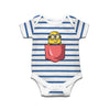 Ruse Minion Pocket Printed Kids Striped Infant Romper Short Sleeves And Bodysuit For New Born Baby Boy/Baby Girl Clothes 100% Co