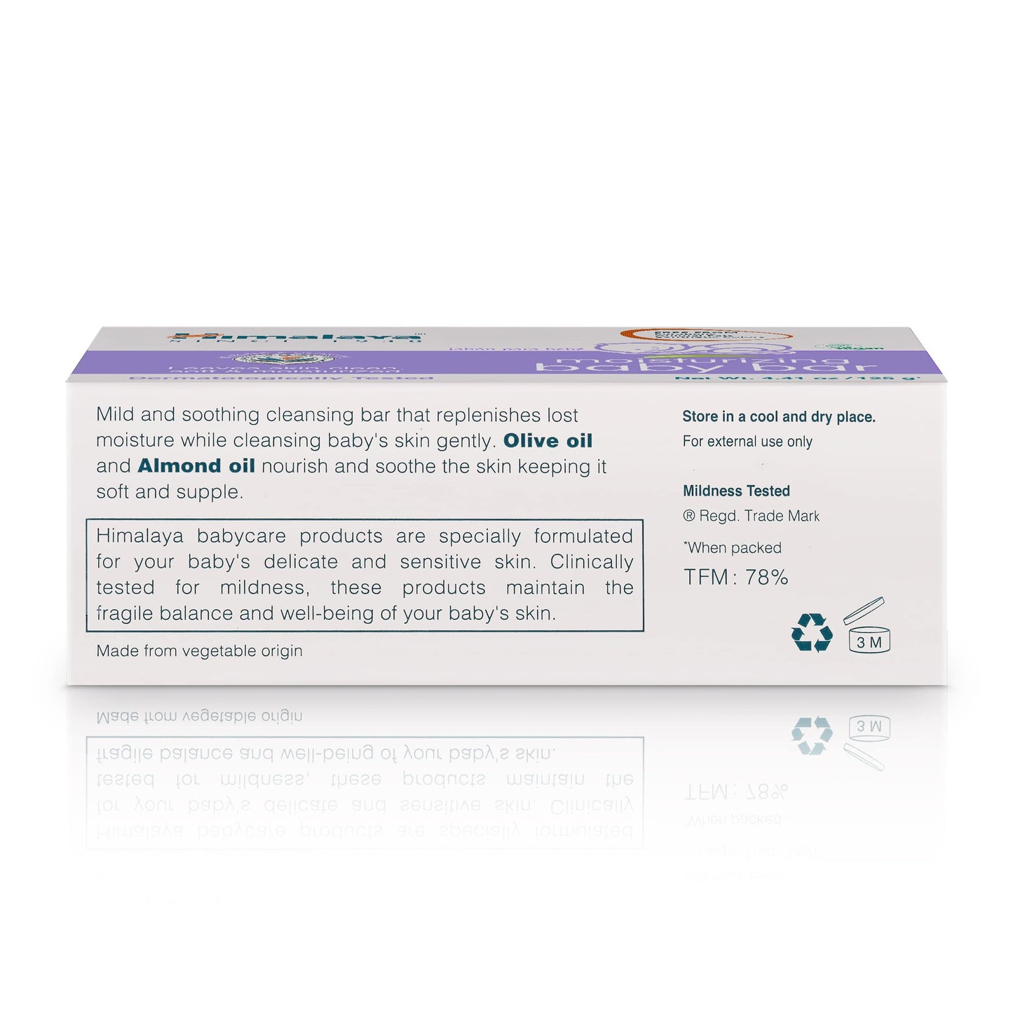 Himalaya Moisturizing Baby Bar With Olive & Almond Oils, 4.41 Ounce