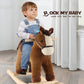Plush Rocking Horse, Soft Filling Ride on Pony, Rocking Animal, Stuffed Rocker for Kids 18 Months and up (Dark Brown)