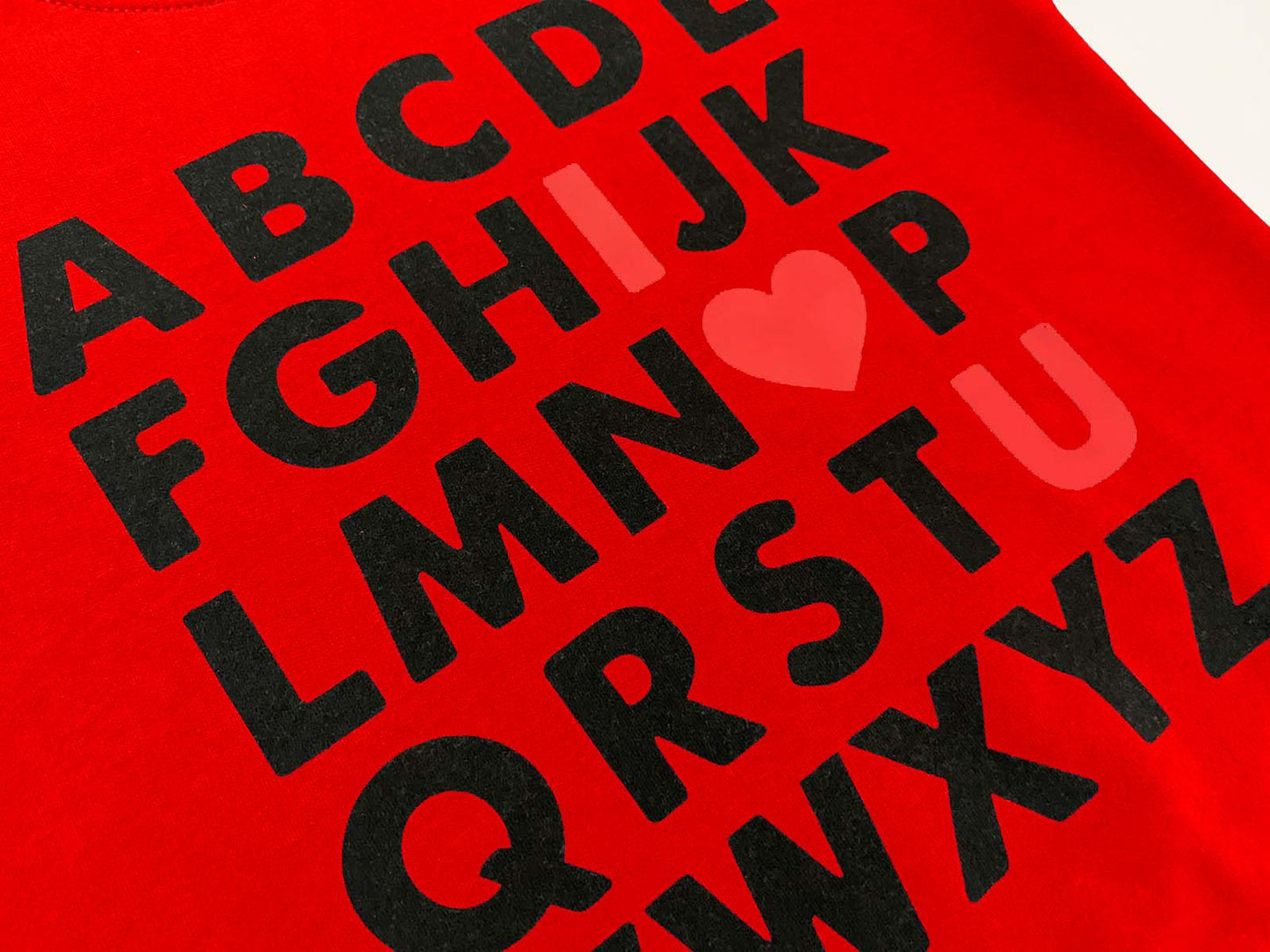 Mrocioa Valentine'S Day Outfit Alphabet Abc I Love U Shirt Toddler Girls Sweatshirt Kids Long Sleeve Tops Red 3T