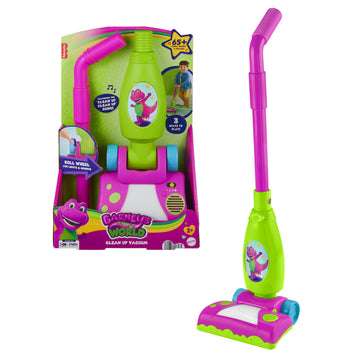 Barneys World Toddler Toy Clean Up Vacuum Electronic Push Along, Lights Music & Games for Preschool Kids Ages 2+ Years