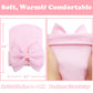 Sarfel Newborn Hats For Girls Hospital Hat Baby Girl Bows And Headbands Infant Beanie Nursery Caps Pink