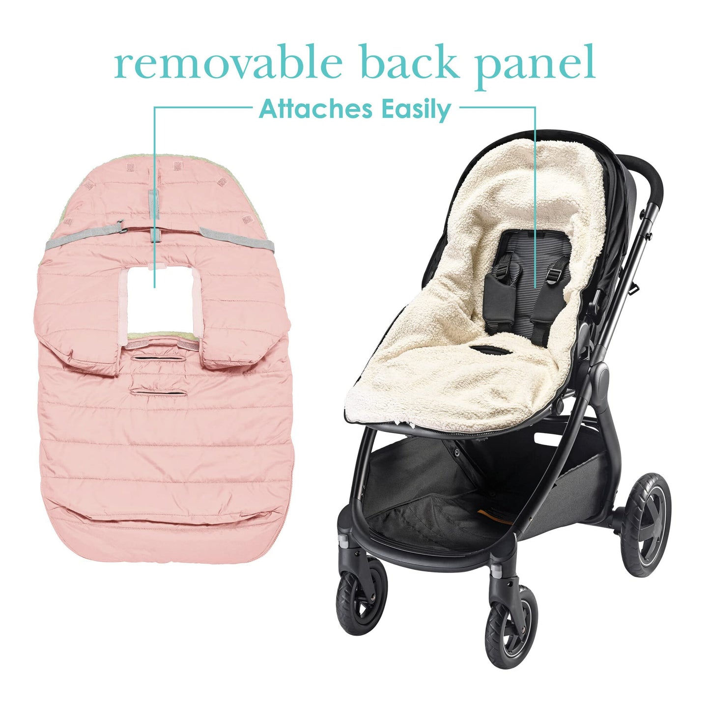 Jj Cole Bundle Me Winter Toddler Car Seat Cover And Bunting Bag - Urban - Weather Resistant Baby Carrier Cover - Stroller Access