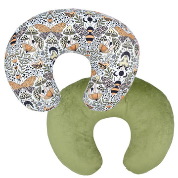 Nursing Pillow Cover Stretchy Pillow Slipcovers For Breastfeeding Moms Two-Sided Design (Butterfly Bee)