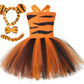 Tutu Dreams Tiger Costume For Kids Girls Jungle Safari Halloween Animal Dress Up Birthday Party Dress Up Outfits Gifts (Tiger, 1