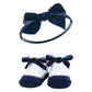 Hudson Baby Baby Girls' Headband And Socks Giftset, Dark Red Blue, One Size