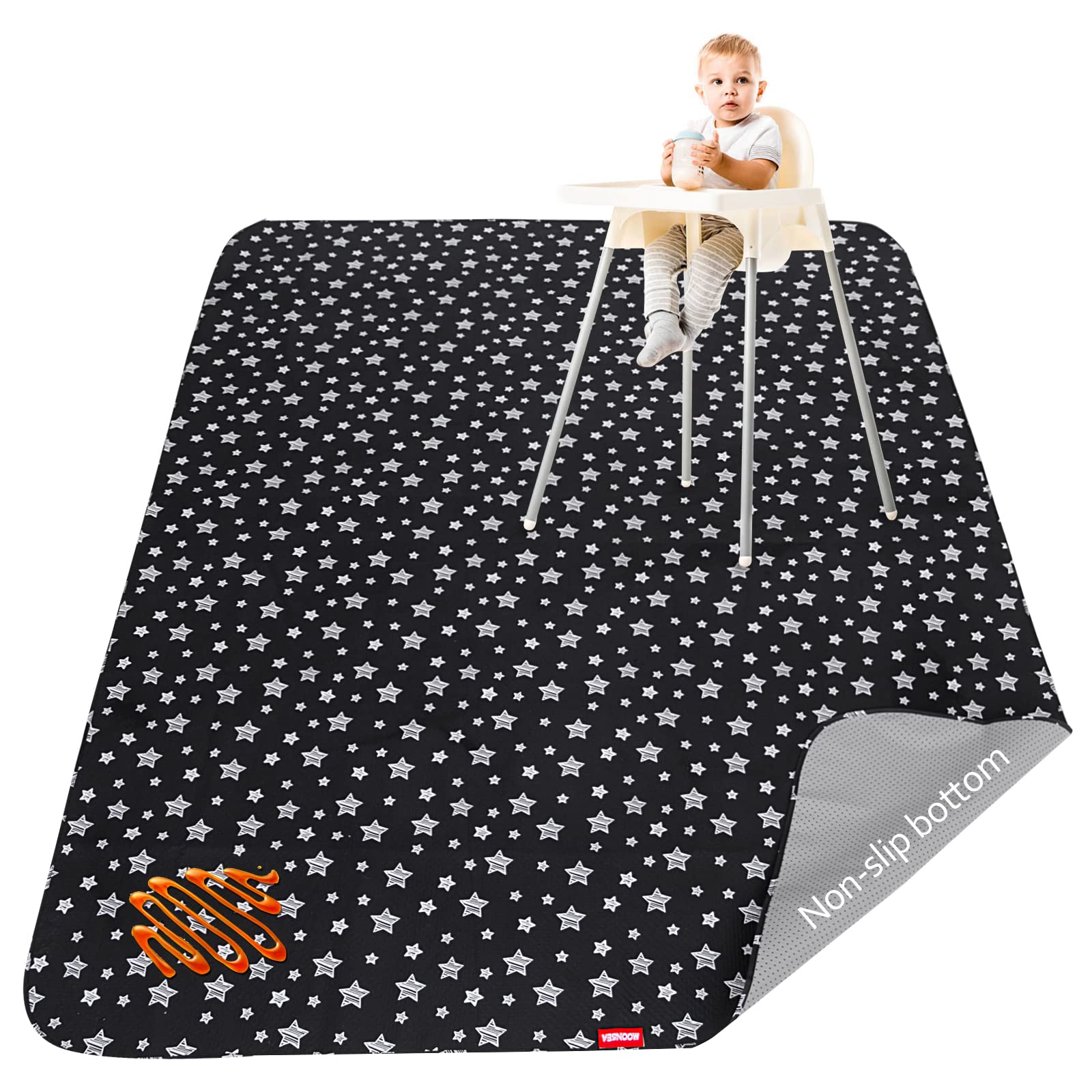 Large Splat Mat 54   X 72   Extra Large Waterproof Floor Mat With Non Slip Bottom, Baby Art Mat For Craft/Playtime/Mealtime On T