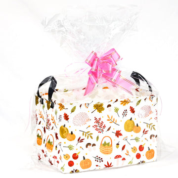 KUNRO Fall Harvest Design Gift Storage Basket Rectangle Toy Bin storage organizer for Nursery Hamper Home,Kids Bedroom Laundry H