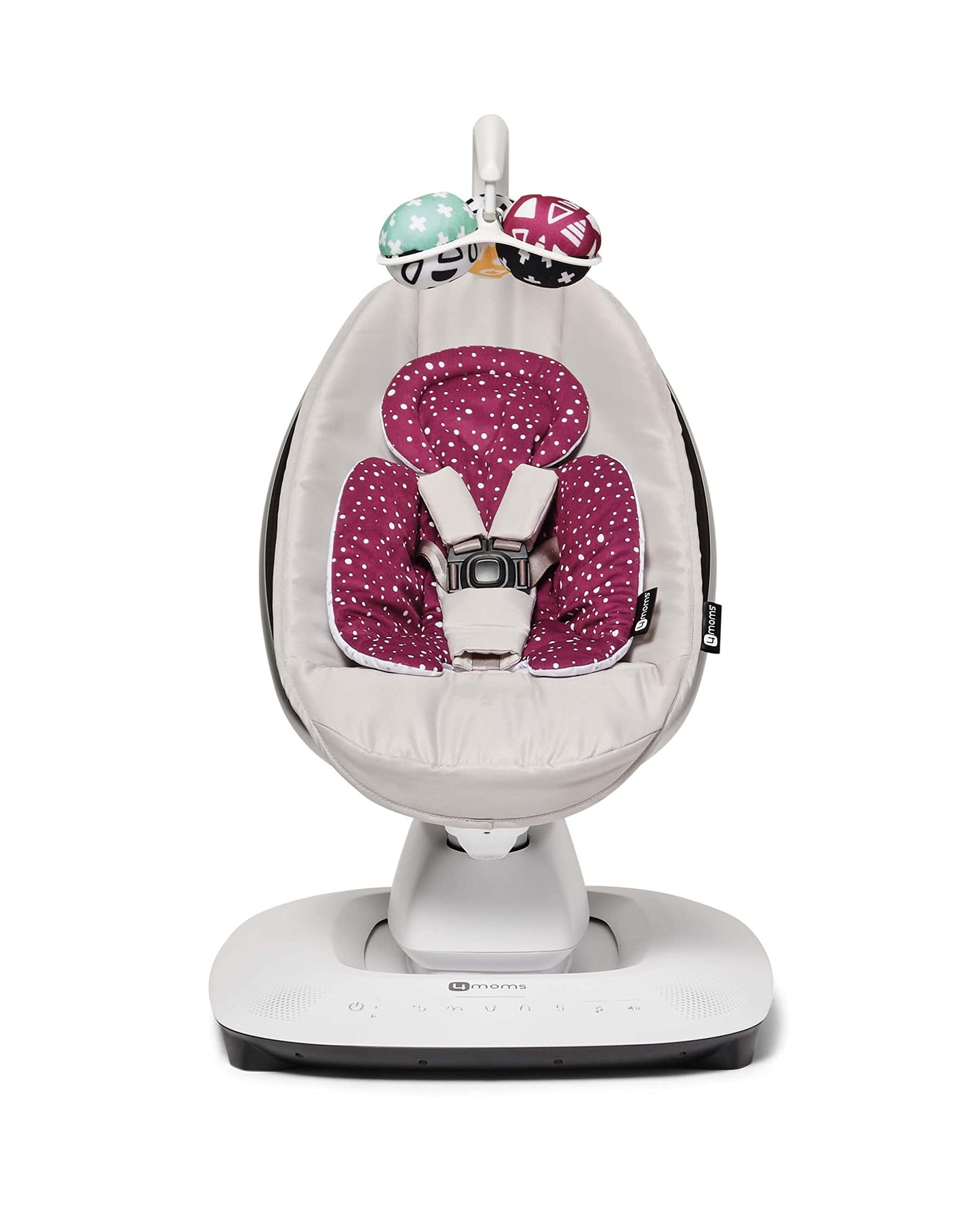 4moms RockaRoo and MamaRoo Infant Insert, Machine Washable, Soft, Plush Fabric, Reversible Design, Maroon