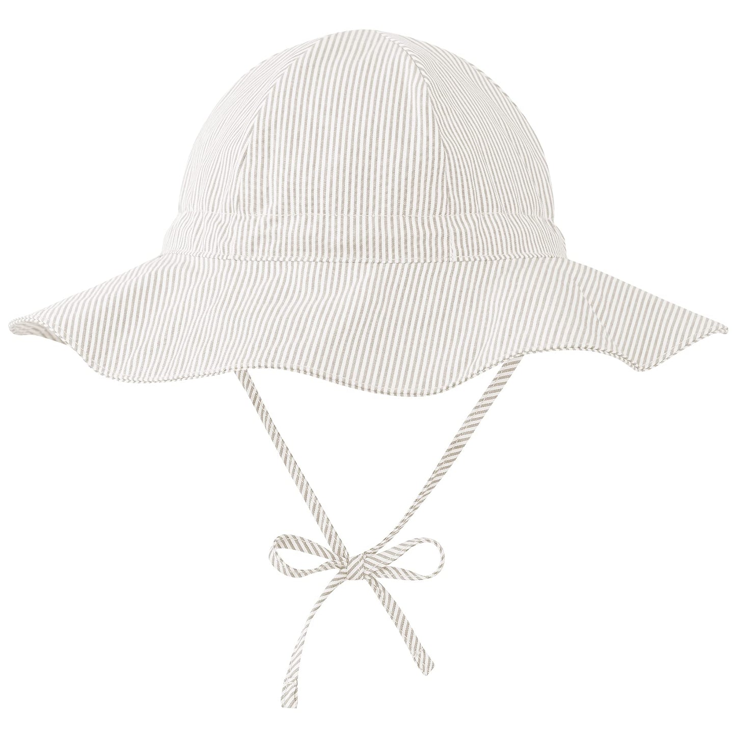 Zando Baby Girl Sun Hat Infant Wide Brim Hats Baby Boy Beach Hat Upf 50+ Toddler Caps For Boys Girls Baby Bucket Hat Beige 12-24