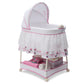 Delta Children Gliding Bedside Bassinet - Portable Crib With Lights, Sounds And Vibration, Disney Minnie Mouse Boutique