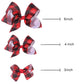 Christmas Bows For Girls,6Pcs Hand-Made Grosgrain Ribbon Hair Bows Alligator Clips Hair Accessories For Little Teen Toddler Girl