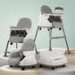 Baybee 4 In 1 Convertible High Chair With Adjustable Height And Footrest,Baby Toddler Feeding Booster Seat With Tray,Wheels,Safe