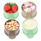 Imikeya Stackable Formula Dispenser - 4-Layer Milk Powder Container For Travel Light Green