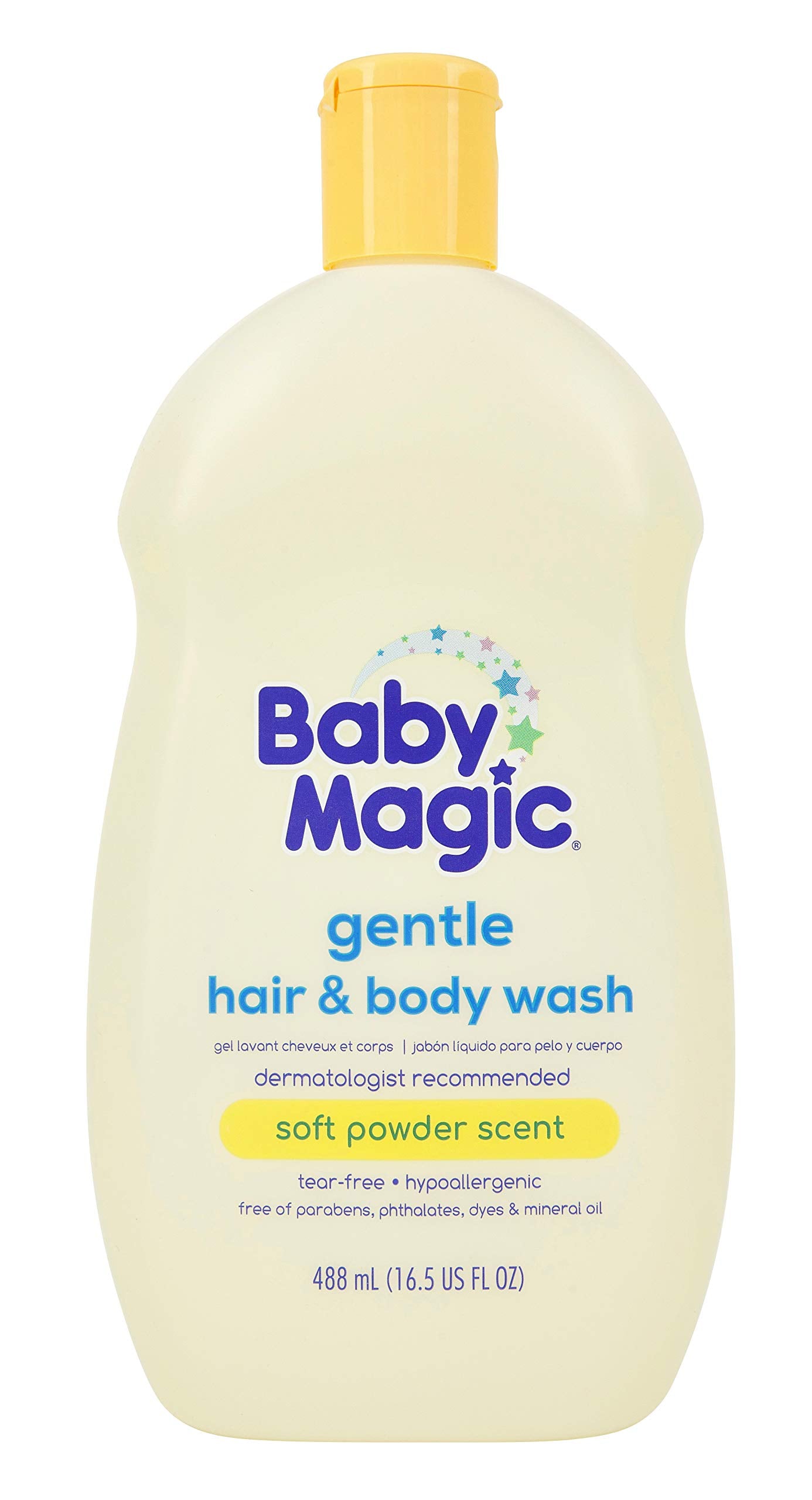 Baby Magic Gentle Hair & Body Wash, Calendula & Coconut Oil, Free from Tear & Parabens & Phthalates & Sulfates & Dyes, 16.5 Fl O