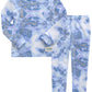 Vaenait Baby Kids Junior 100% Cotton Sleepwear Pajamas 2Pcs Set Tiedye-Warmblue-259 M