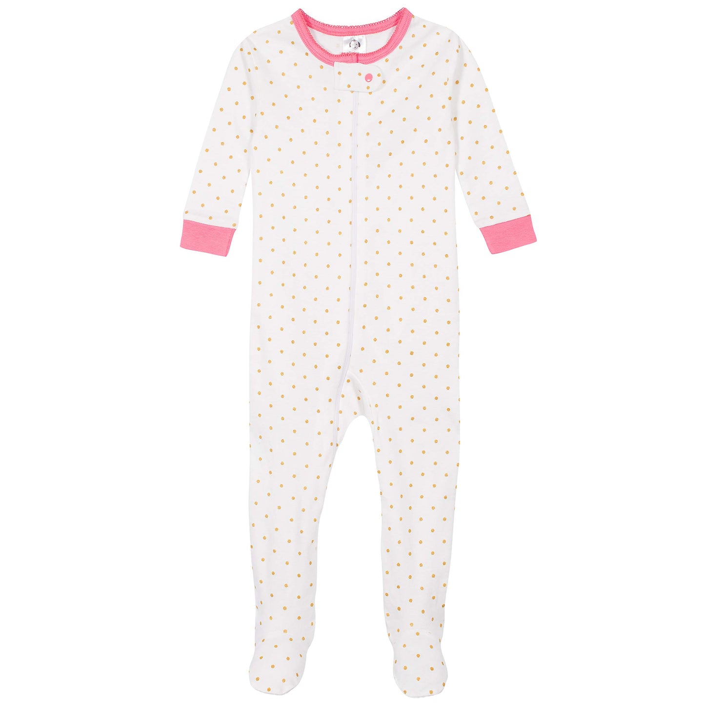 Gerber Baby Girls' 4-Pack Footed Pajamas, Dreams Rainbows Pink, 12 Months