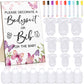 Roowest 35 Pcs Baby Shower Bibs Games Design Wooden Baby Shower Party Game Sign Diy Bodysuit Sign 15 White Blank Feeder Bibs 9 N