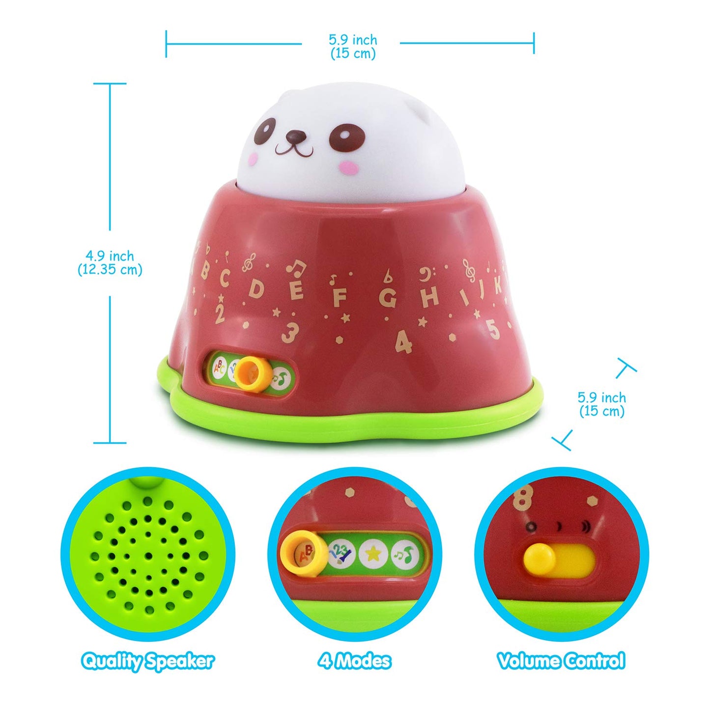BEST LEARNING Whack and Learn Mole - Educational Interactive Light-Up Toy for Infants Babies Toddlers for 6 Month and up - First