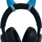 2X Demon Horns For Headset/Cosplay - Made In Usa -16 Colors Combos (Blue Light)