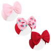Lanmerry 3 Pcs Baby Girl Headbands 6 Pink Bows Strawberry Hair Accessories Summer Outfits for Newborn Infant Toddler Girls Cloth