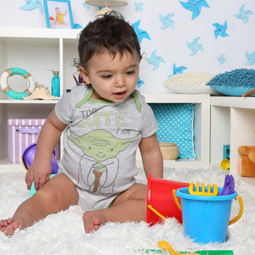 Star Wars Yoda Newborn Baby Boys Bodysuit And Romper White/Grey 3-6 Months