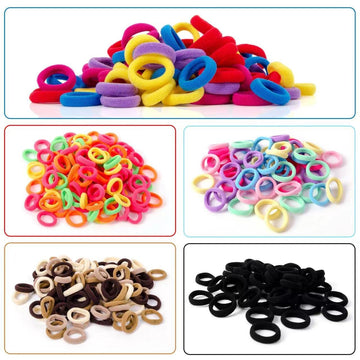 500Pcs Baby Toddler Hair Ties, Elastic Hair Rubber Bands For Girls, 23 Colors Candy Cotton Toddler Hair Accessories, Small Soft