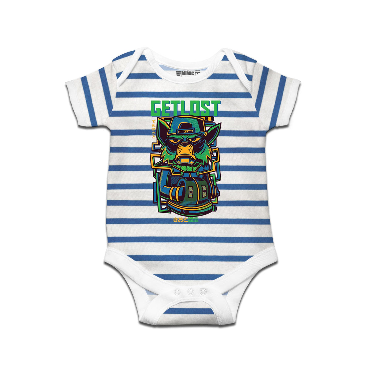 Ruse Get Lost Printed Kids Striped Infant Romper Short Sleeves And Bodysuit For New Born Baby Boy/Baby Girl Clothes 100% Cotton 