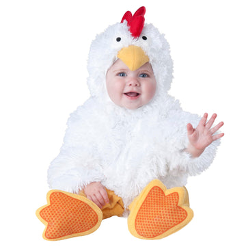 Fun World Unisex Baby Baby'S Cluckin' Cutie Chicken Infant And Toddler Costumes, White, Small Us