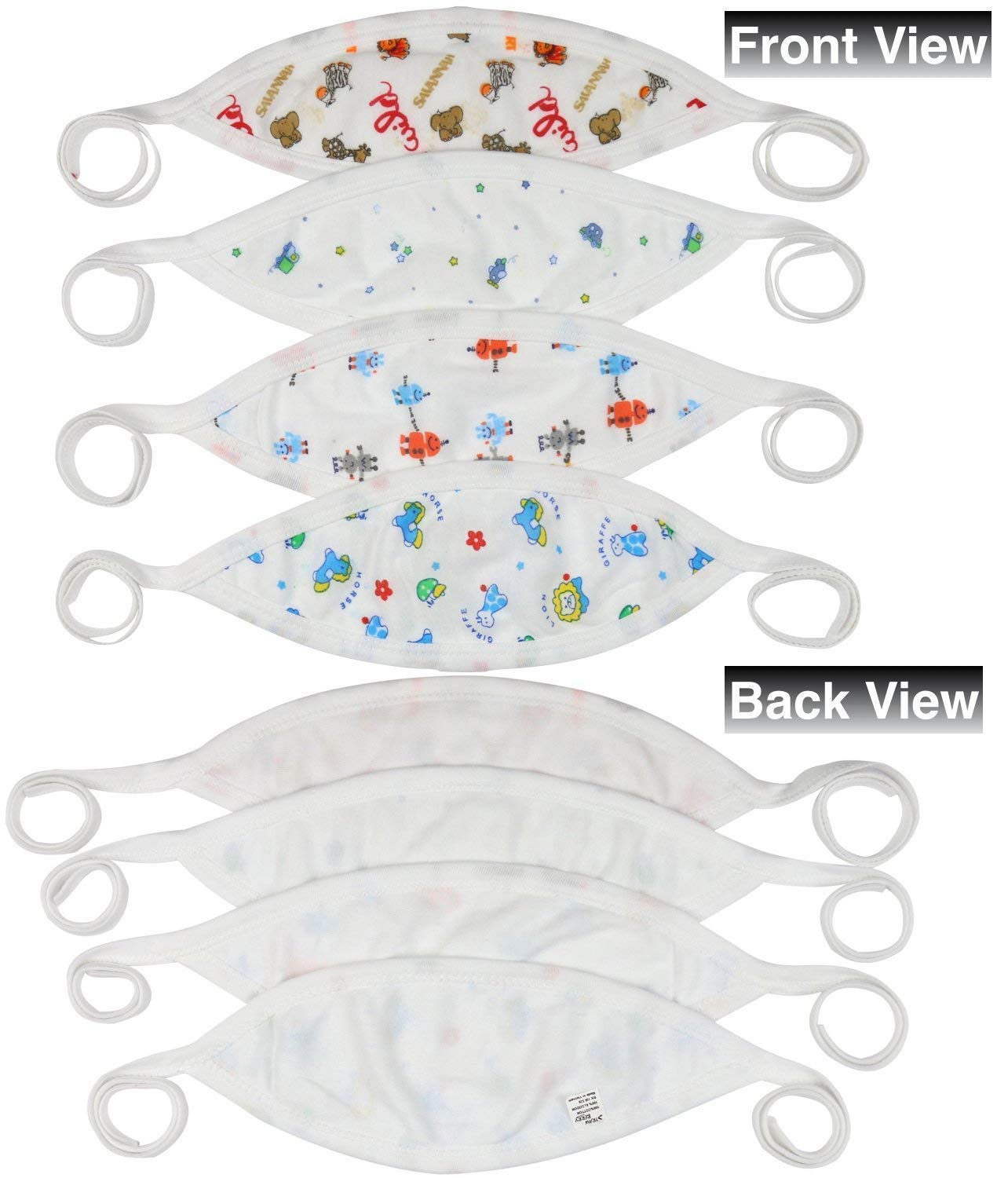 Tobeinstyle Babies' 4-Pack Comfortable Newborn Baby Belly Binder - Boy - One Size