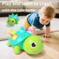 GeeKiPrime Baby Musical Crawling Toys 6 to 12 Months, Infant Turtle Light Up Toy for Teething Fine Motor Sleep Aid, Baby 7 8 9 1