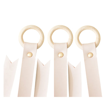 California Tot Faux Leather Bow Clip Organizers (Pale Pink Set of 3)