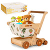 Homsailei Baby Push Walker, Push Toy for Toddler, Anti Rollover Kids Shopping Cart for Girls and Boys, Height & Speed Adjustable