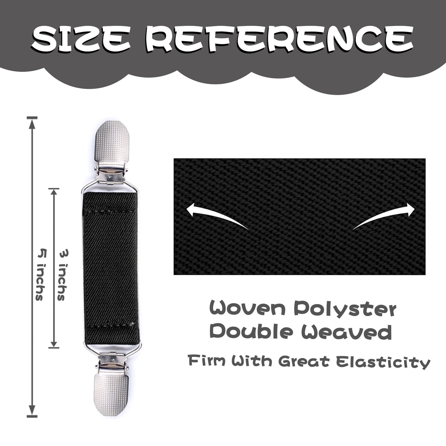 Uttpll Glove Clips Stainless Steel Gloves Clips For Kids Babys Toddlers Winter Boys Girls Elastic Mitten Clips 2 Pairs Black One