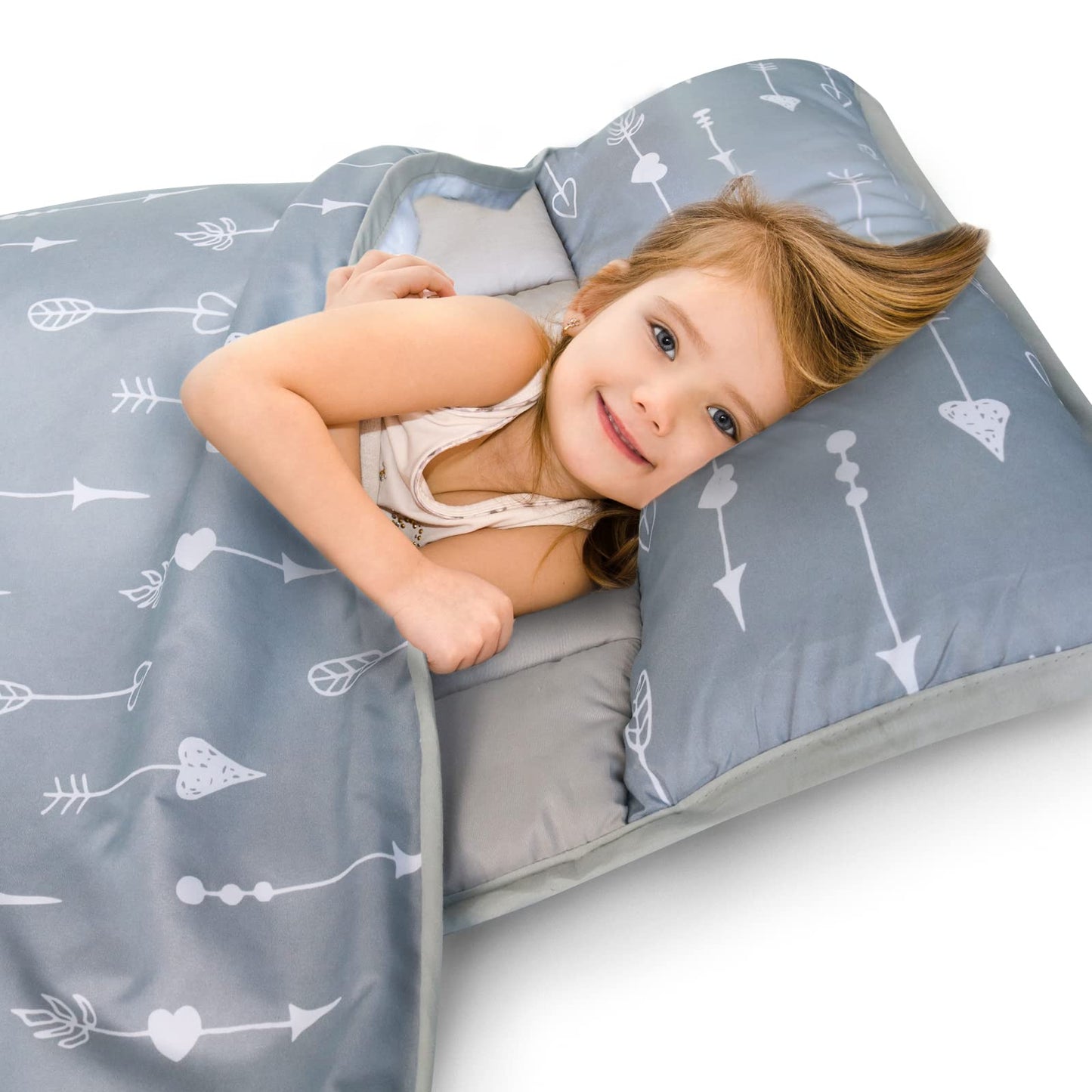 Nap Mat With Removeble Pillow And Fleece Blanket For Regalo My Cot/Joovy Travel Cot, Super Soft & Skin Friendly, Perfect Kids Sl