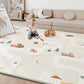 Bg-Babygo Baby Play Mat 50'*78' Foldable Foam Baby Play Mat For Floor Reversible Waterproof Playmats For Babies Boy And Toddle