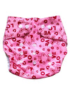 Teeny Weeny Cute Reusable Cloth Diaper Washable Nappies Grid/Cotton (Pink Wop) (Colour May Vary/Assorted Colours)