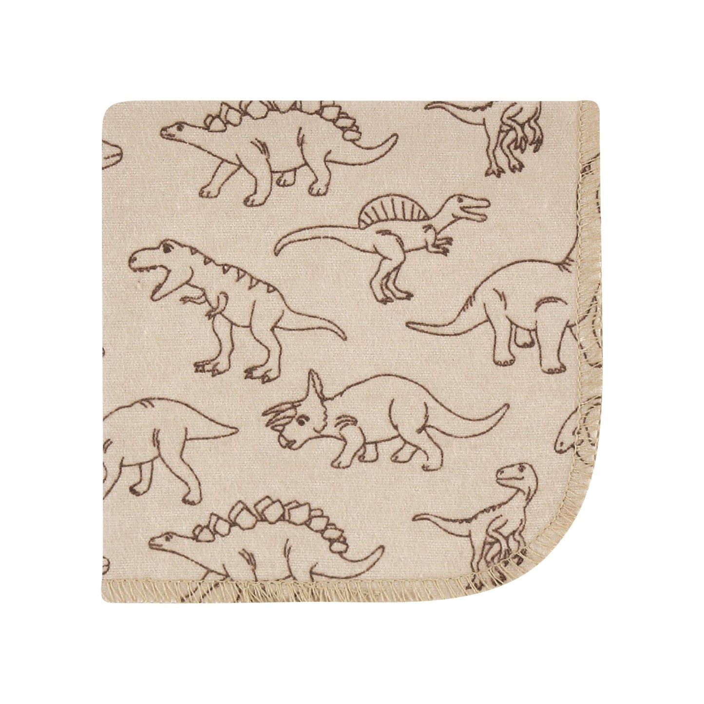 Hudson Baby Unisex Baby Flannel Washcloths, Dinosaur Adventures 10Pk, One Size