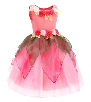 Tolafio Fairy Costume For Girls Princess Dress Up Clothes Birthday Halloween Role Play Gown