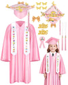 Wikitot Kindergarten Graduation Cap And Gown - Pink Preschool Graduation Cap And Gown With 2025 & 2026 Tassels, Preschool Gradua
