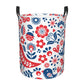 Pevtufa Birds Flowers Foldable Laundry Basket Organizer,Fabric Clothes Toy Storage Basket Nursery Hamper Storage Bin For Househo
