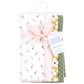Hudson Baby Unisex Baby Cotton Flannel Burp Cloths, Sage Floral, One Size